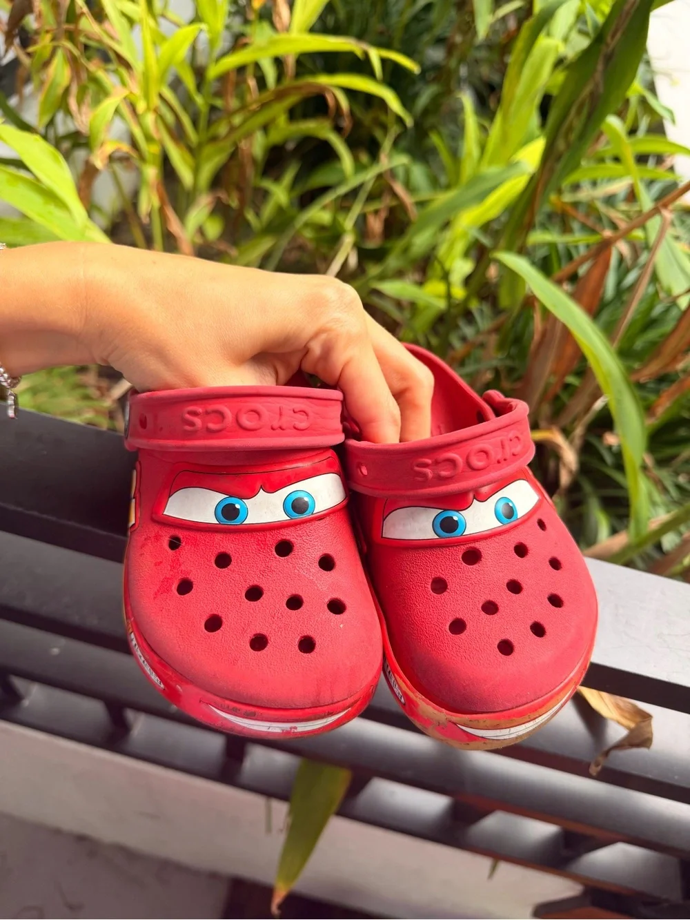 Crocs boys Kids lighting McQueen 10 size still lights up